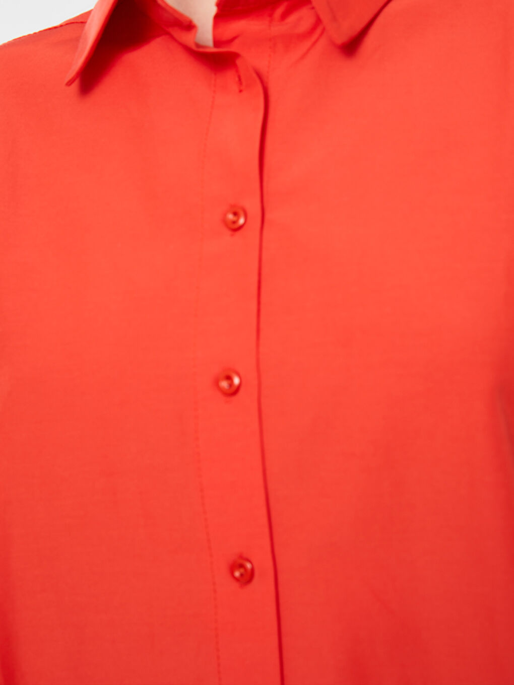 Tunique Chemise Pour Femmes Oversize À Manches Longues En Popeline Uni-3