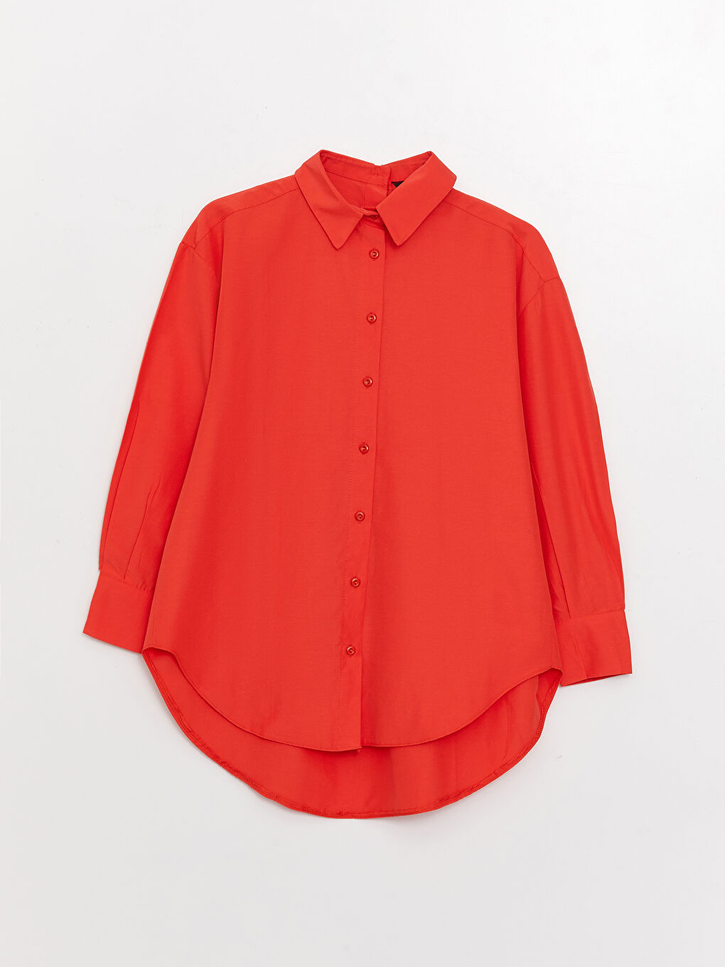 Tunique Chemise Pour Femmes Oversize À Manches Longues En Popeline Uni-5