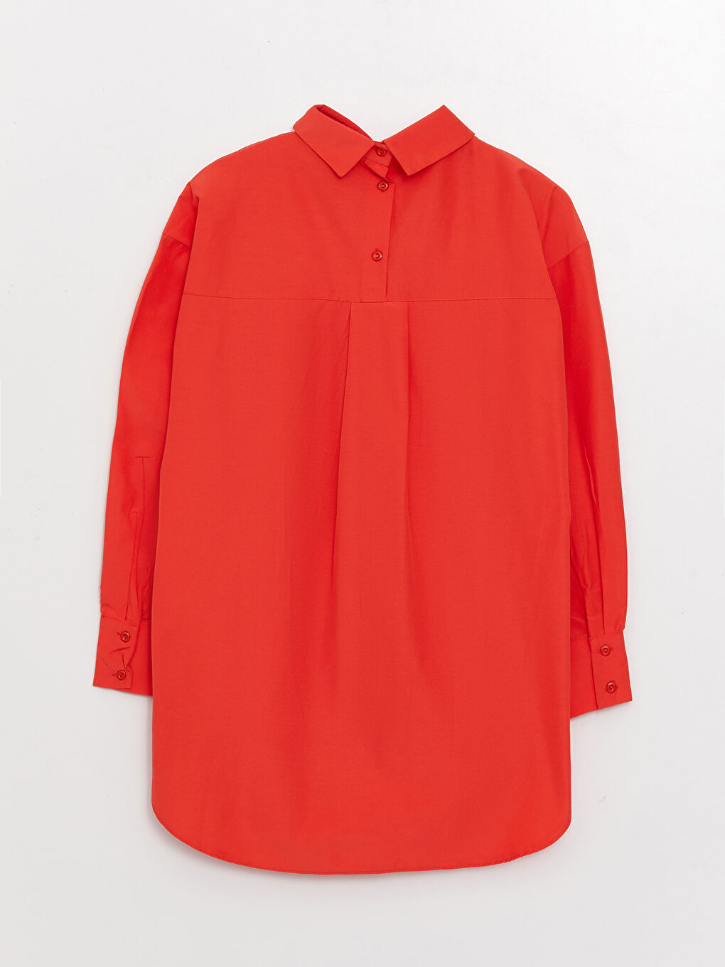 Tunique Chemise Pour Femmes Oversize À Manches Longues En Popeline Uni-6