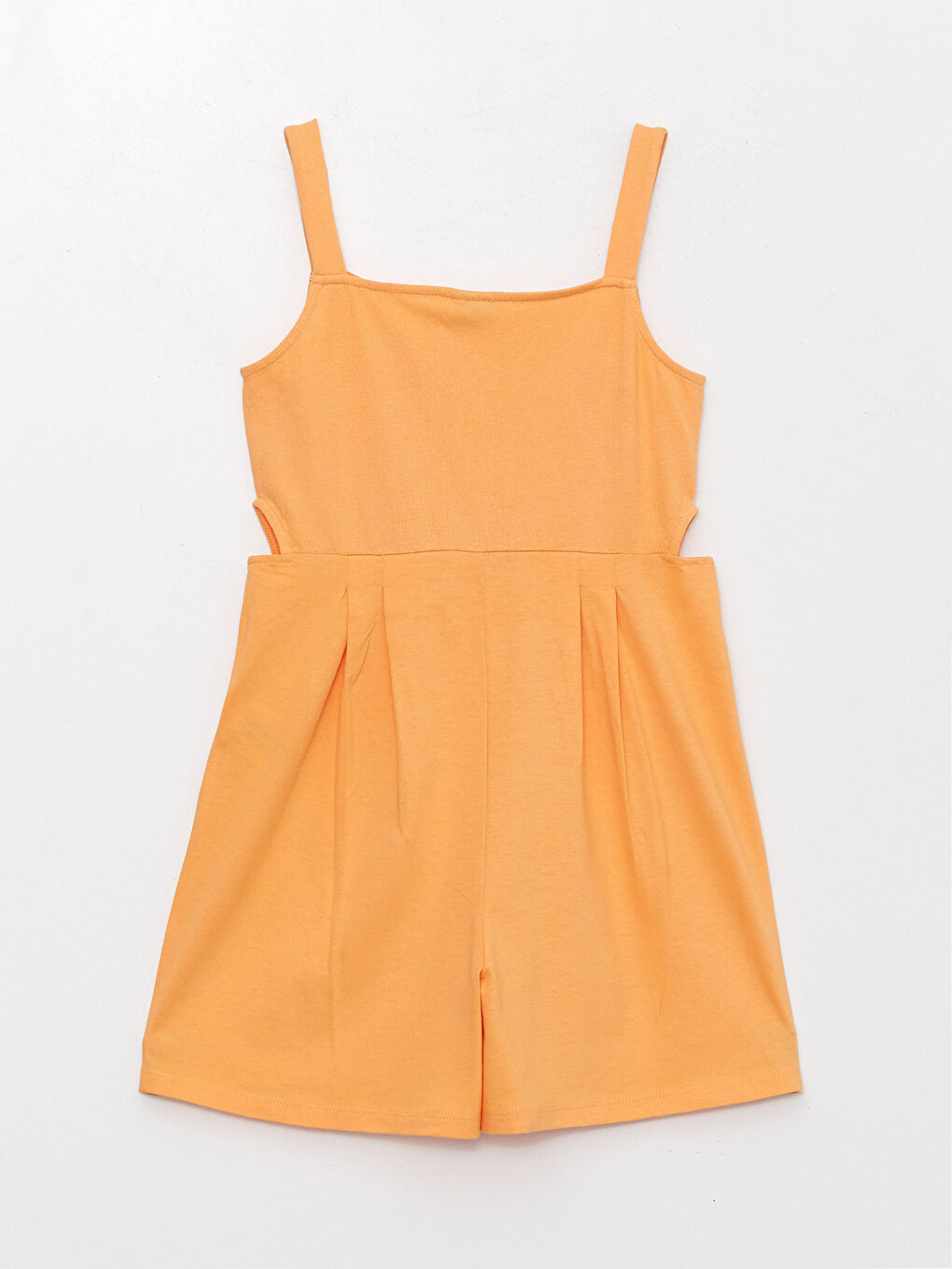 Square Collar Basic Strap Girls Overalls -S3HE79Z4-SXB