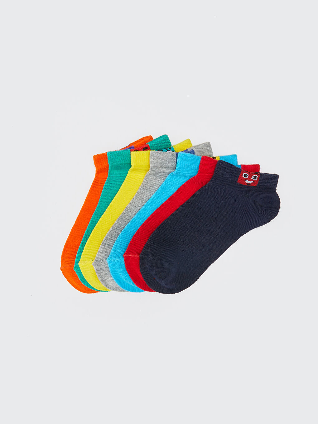 Desenli Erkek Çocuk Patik Çorap 7'li-1