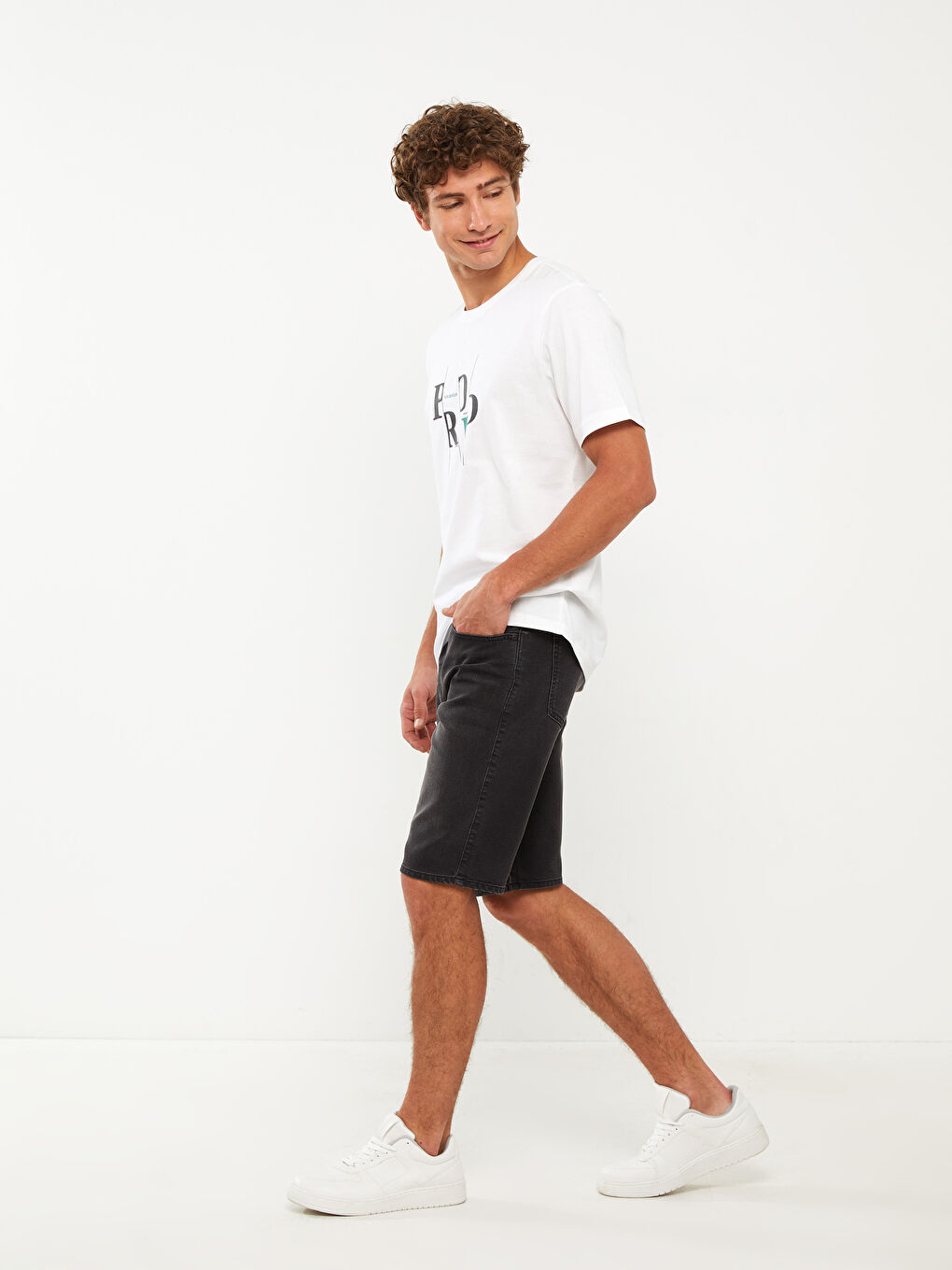 LCW Jeans Extra Slim Fit Men's Denim Shorts -S3HE99Z8-M0U