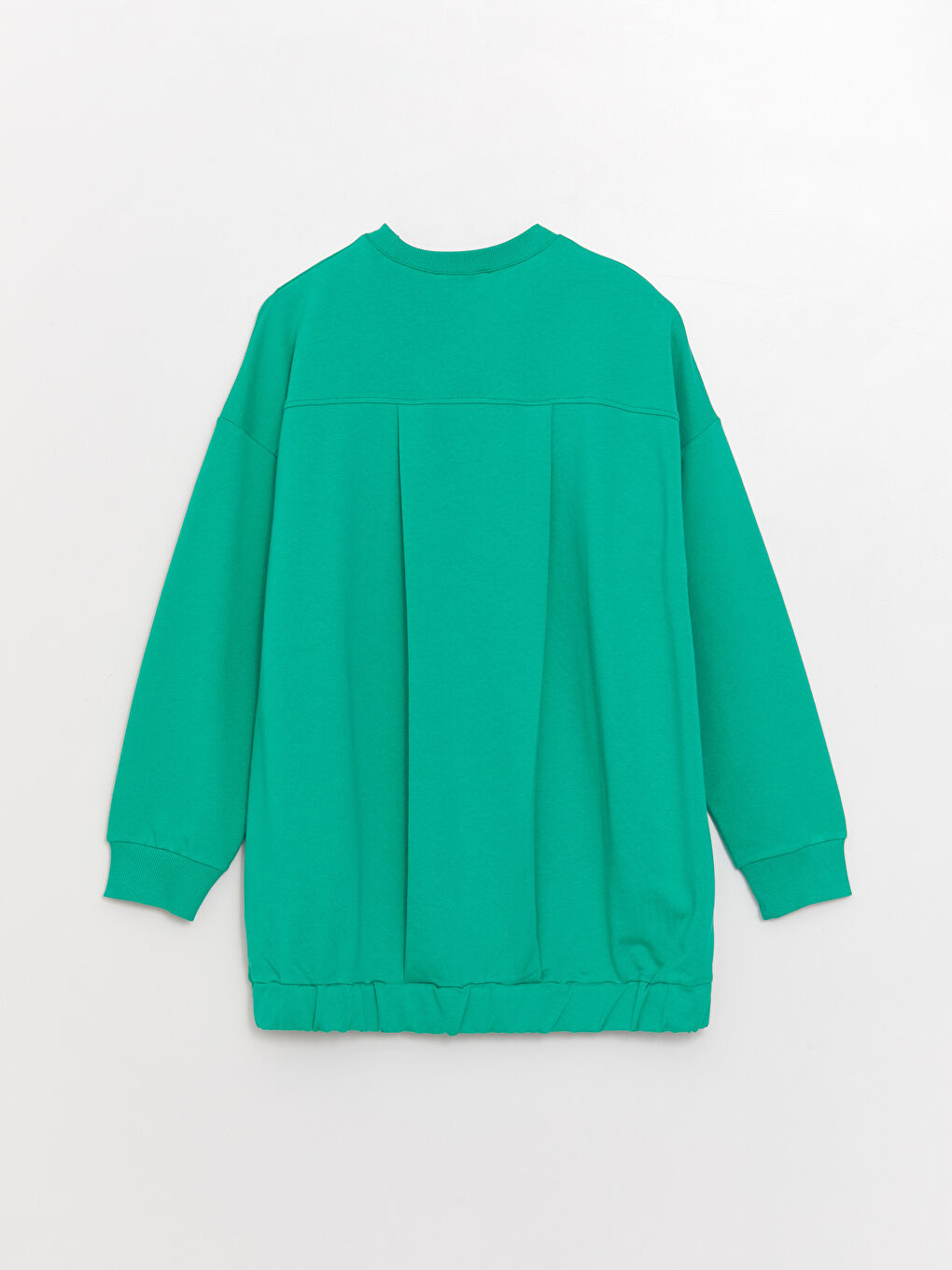 Crew Neck Plain Long Sleeve Oversize Women's Tunic-6