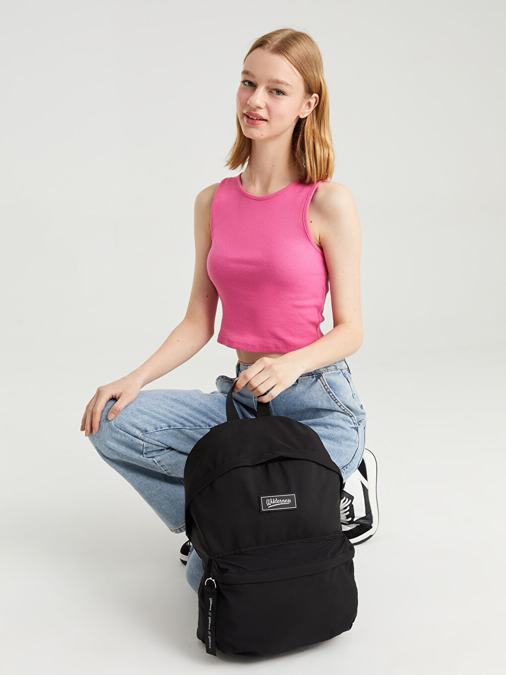 Label Printed Women's Backpack -S3HF17Z8-HUC