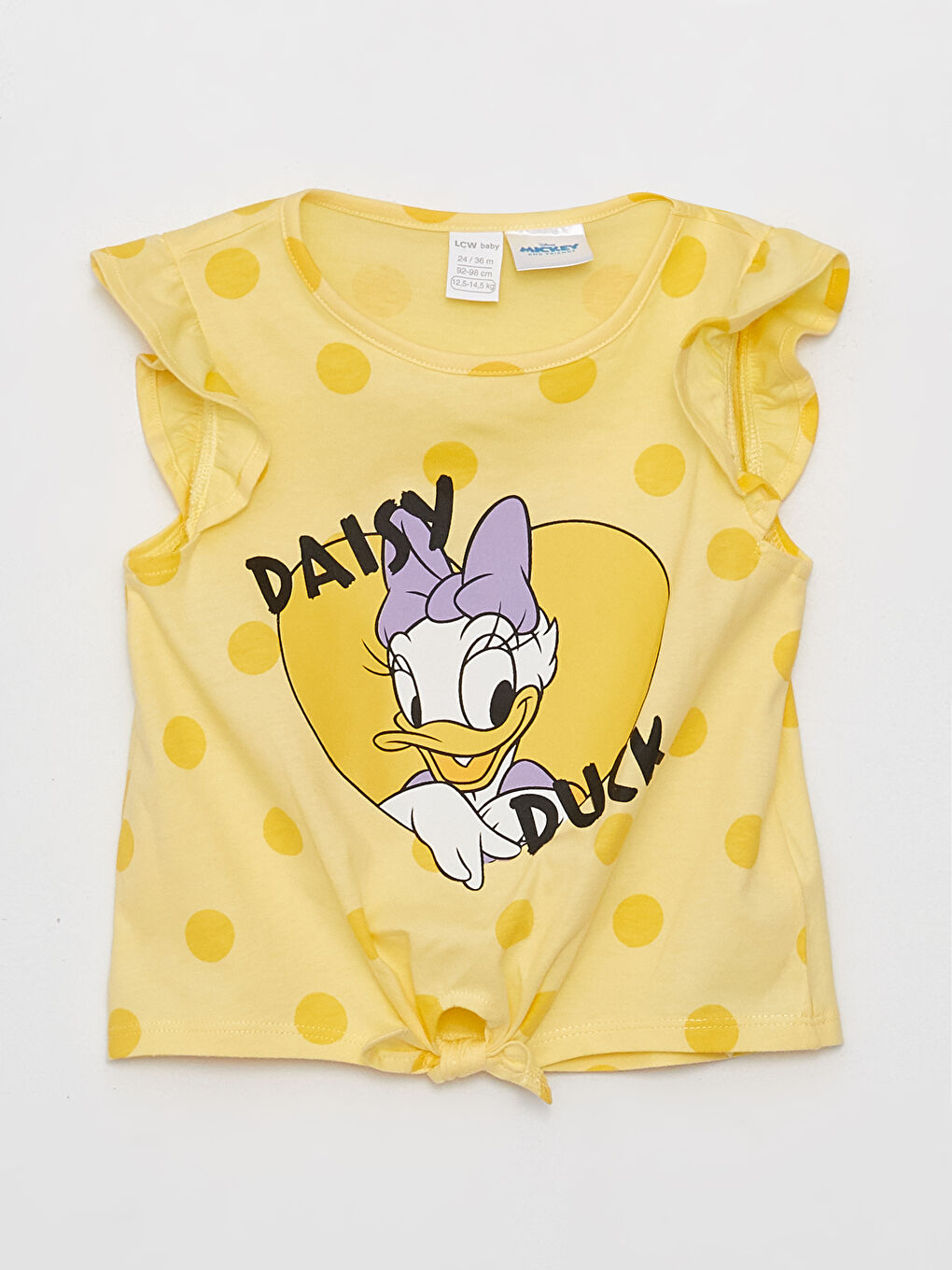 Crew Neck Daisy Duck Printed Baby Girl Singlet-1