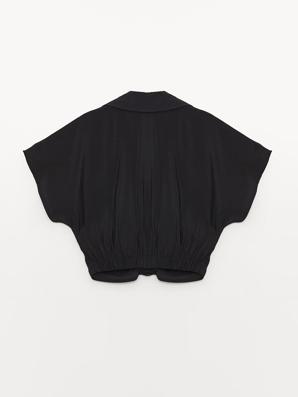 LCW Vision Shirt Collar Straight Short Sleeve Crop Women's Blouse -S3HF41Z8-CVL