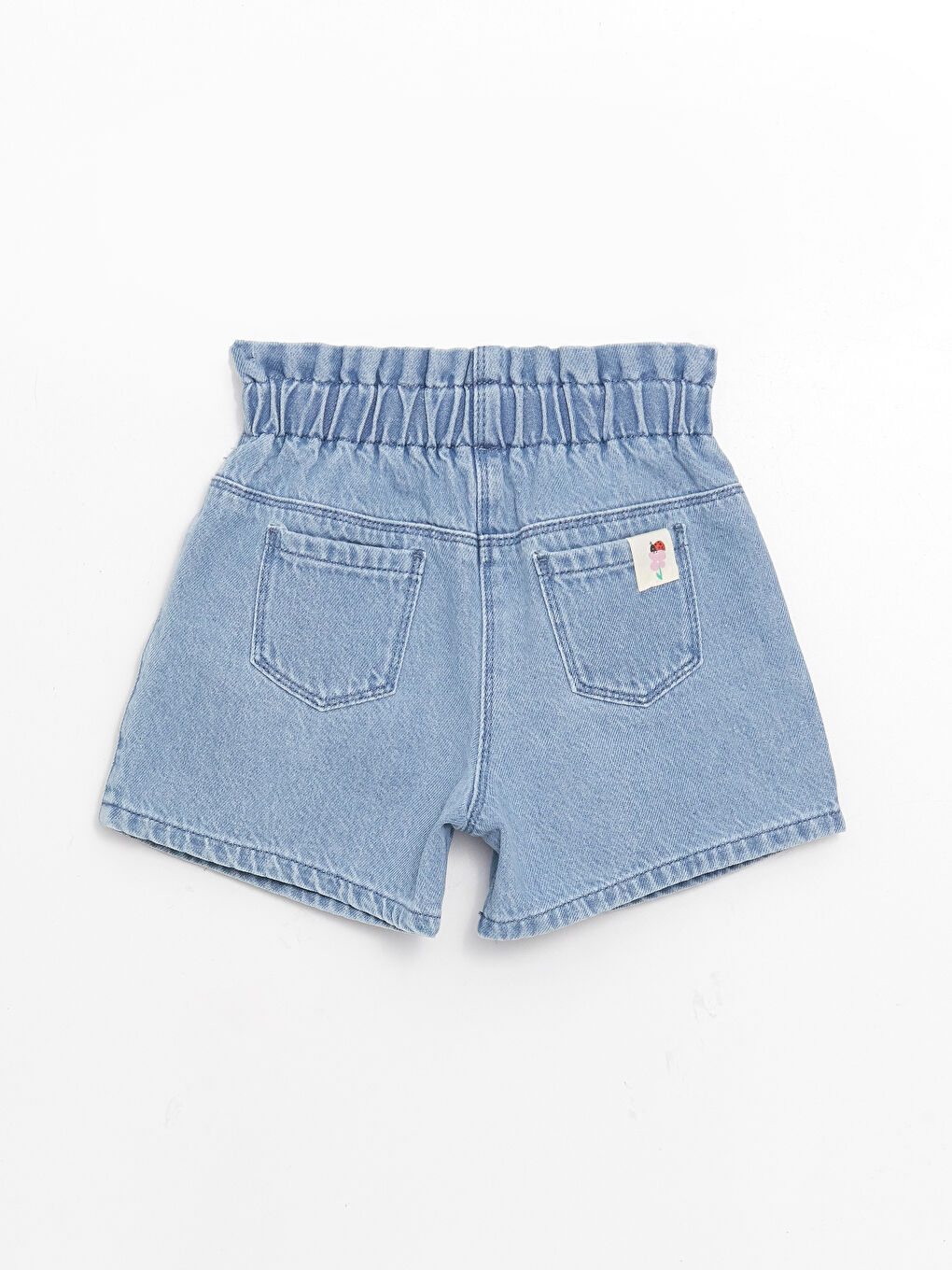 Nakışlı Kız Bebek Jean Şort ve Külotlu Çorap-4