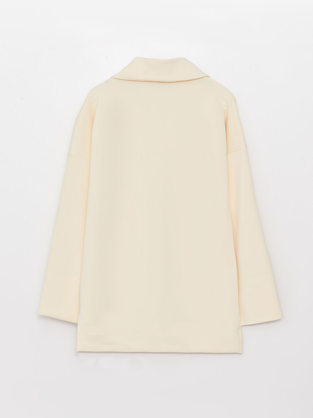 Polo Neck Regular Long Sleeve Women's Sweatshirt-6