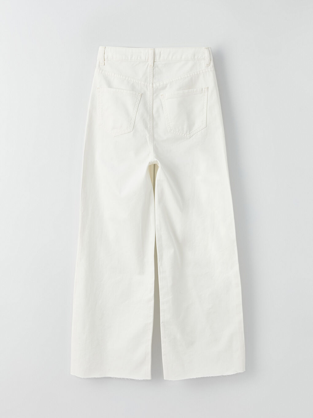 Women's High Waisted Wideleg Regular Denim Trousers-11