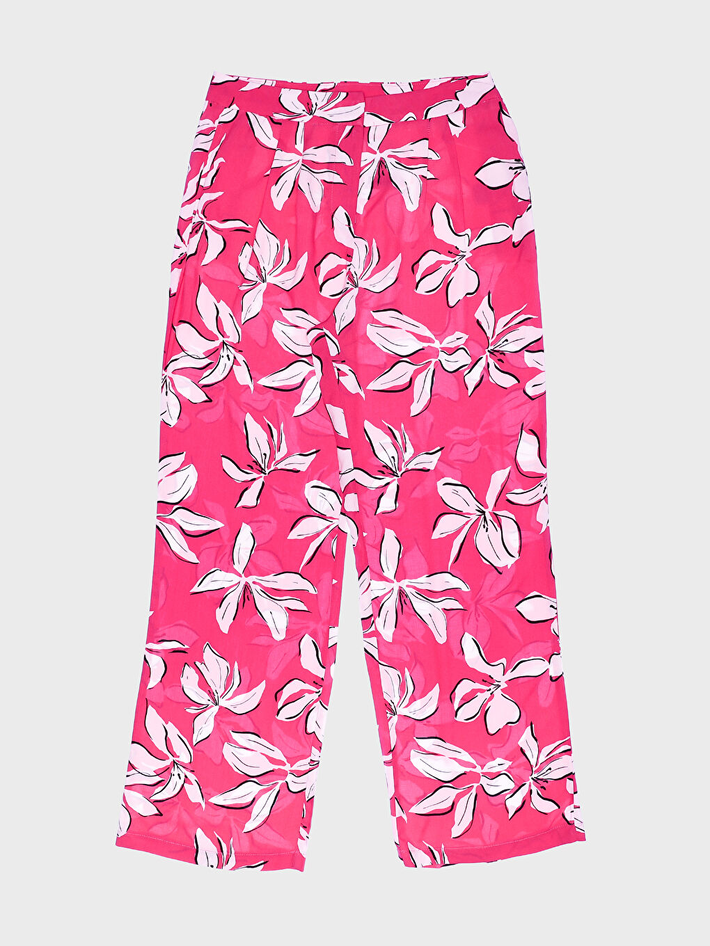 Figured High Waist Loose Trousers -S3HF71Z8-KTU