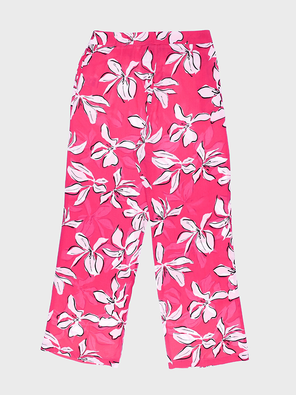 Figured High Waist Loose Trousers -S3HF71Z8-KTU