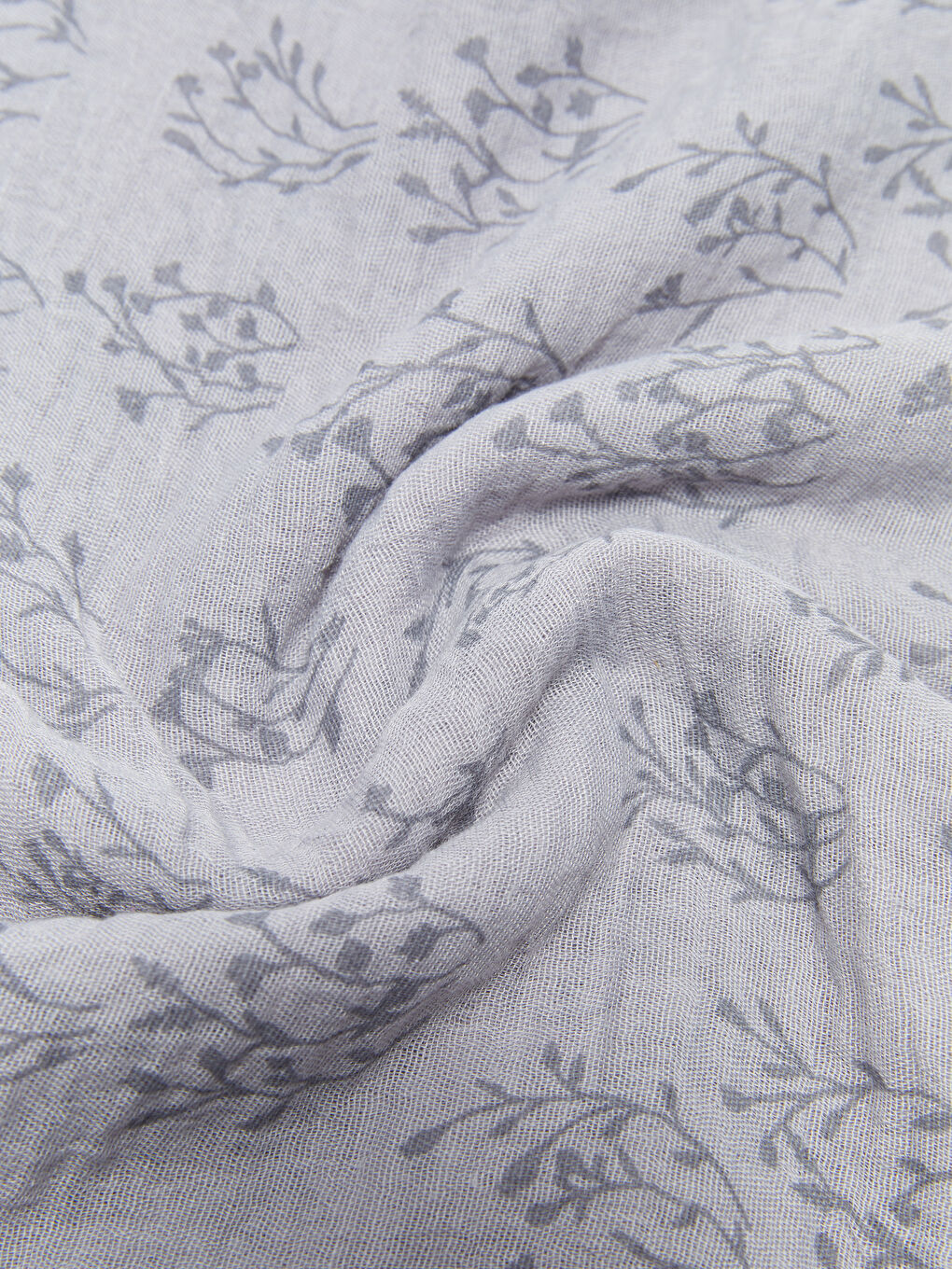 Gri Desenli Kadın Bürümcüklü Şal-1