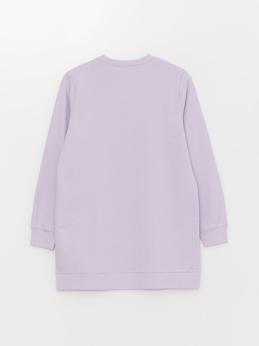 Lila Bisiklet Yaka Mickey Mouse Baskılı Kadın Sweatshirt Tunik-6