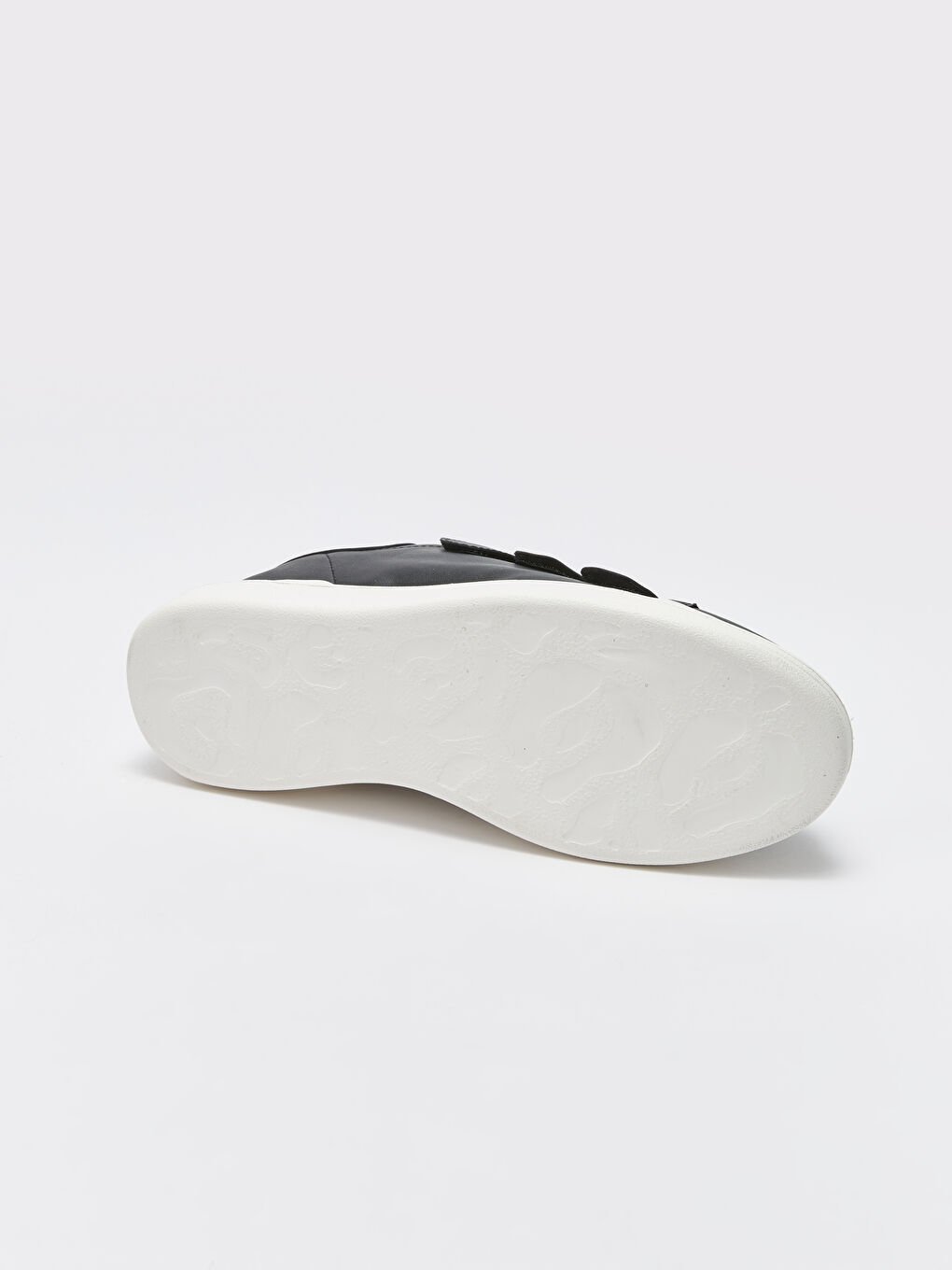 Siyah Deri Görünümlü Cırt Cırtlı Erkek Spor Ayakkabı-3