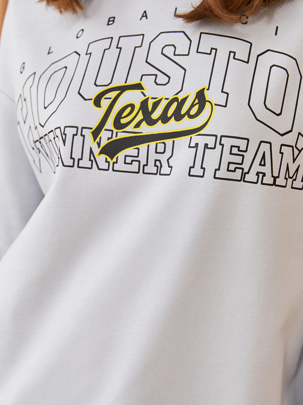 Tunique Sweatshirt Oversize à Manches Longues Imprimée pour Femmes avec Col Rond-3