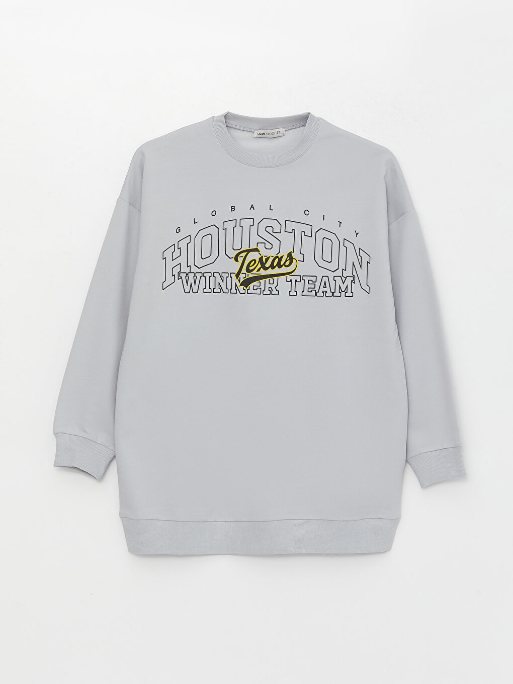 Tunique Sweatshirt Oversize à Manches Longues Imprimée pour Femmes avec Col Rond-6