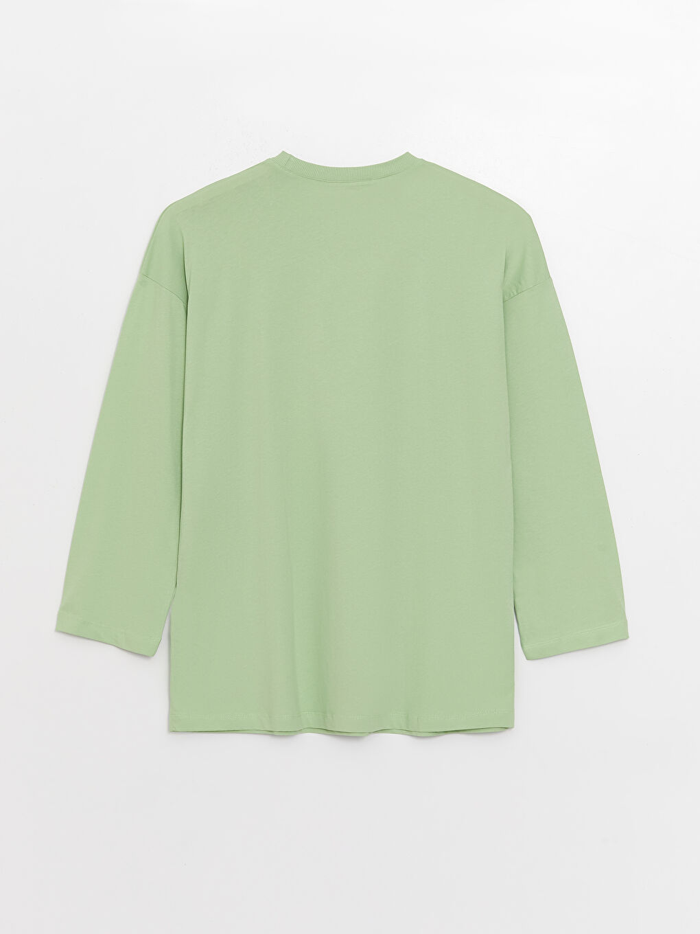 تونيك سويتشيرت نسائي بطباعة بياقة دائرية وكم طويل-6