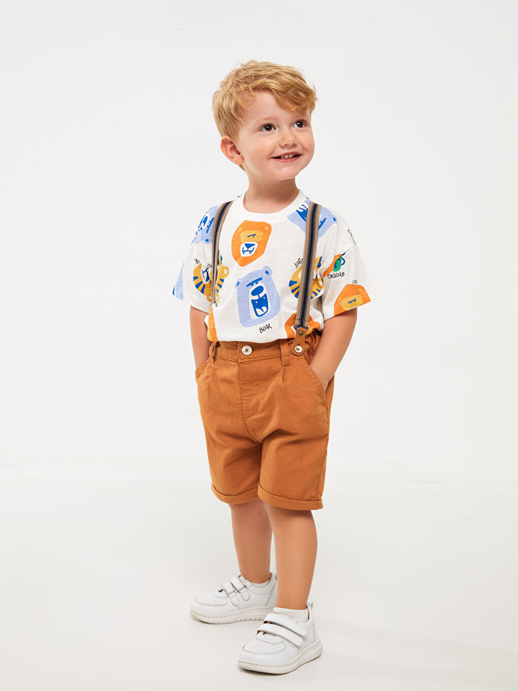 Basic Baby Boy Shorts and Suspenders -S3HG66Z1-GUB