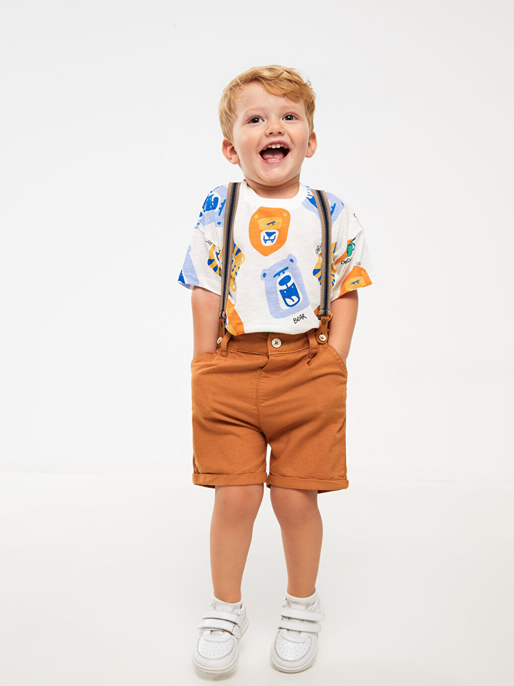 Basic Baby Boy Shorts and Suspenders -S3HG66Z1-GUB