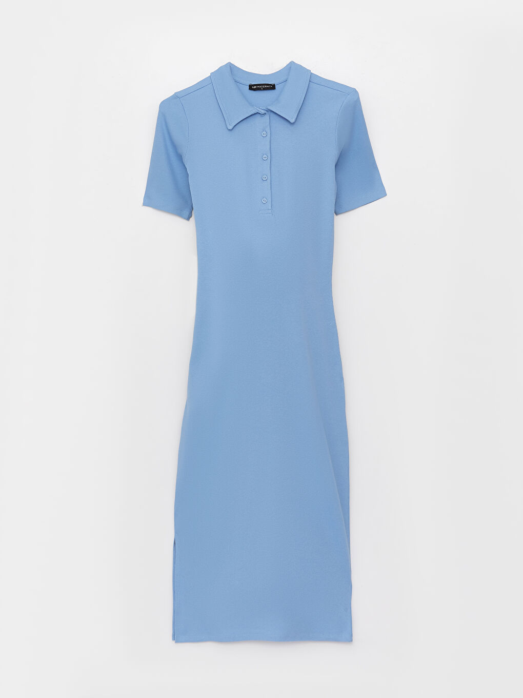 Polo Neck Straight Short Sleeve Maternity Bodycon Dress -S3HG70Z8-QZD