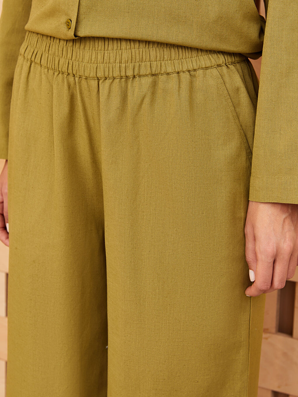 Regular Fit Wide Leg Women's Trousers -S3HG74Z8-VBN