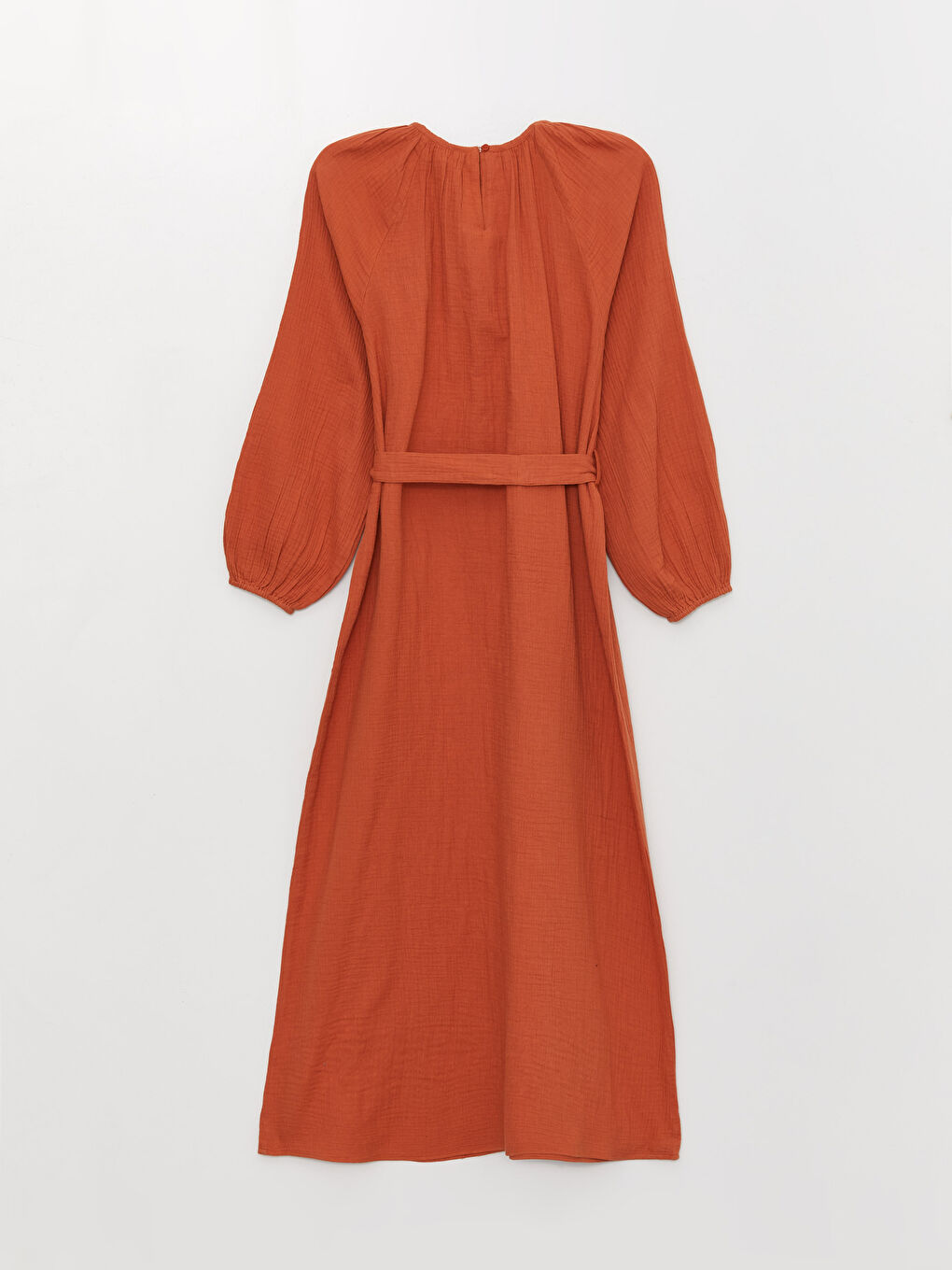 LCW Modest Robe pour Femmes en Mousseline à Manches Longues et Col Rond Uni -S3HG75Z8-V7K