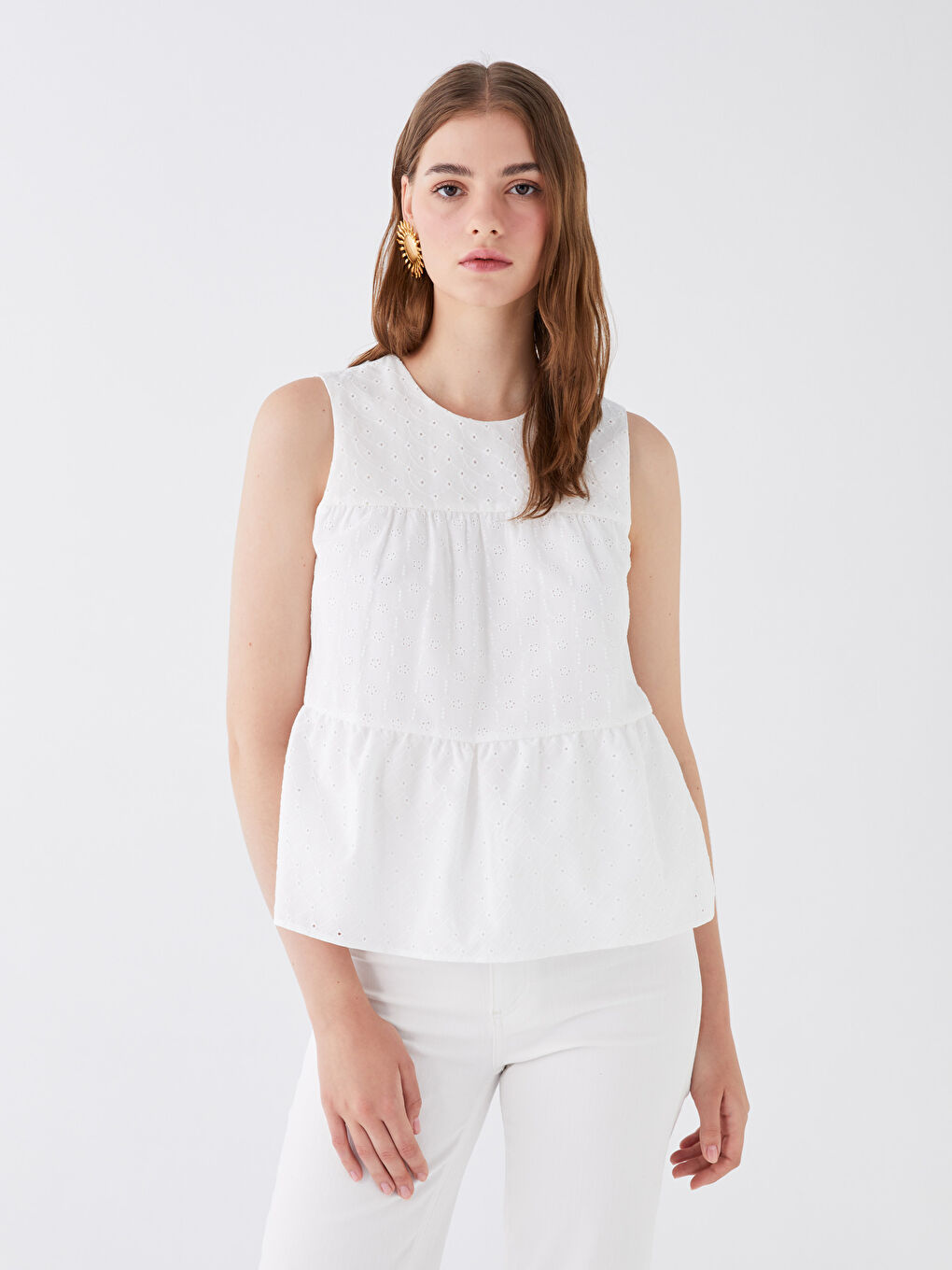 Әйелдерге арналған өрнекті кестелі блузка