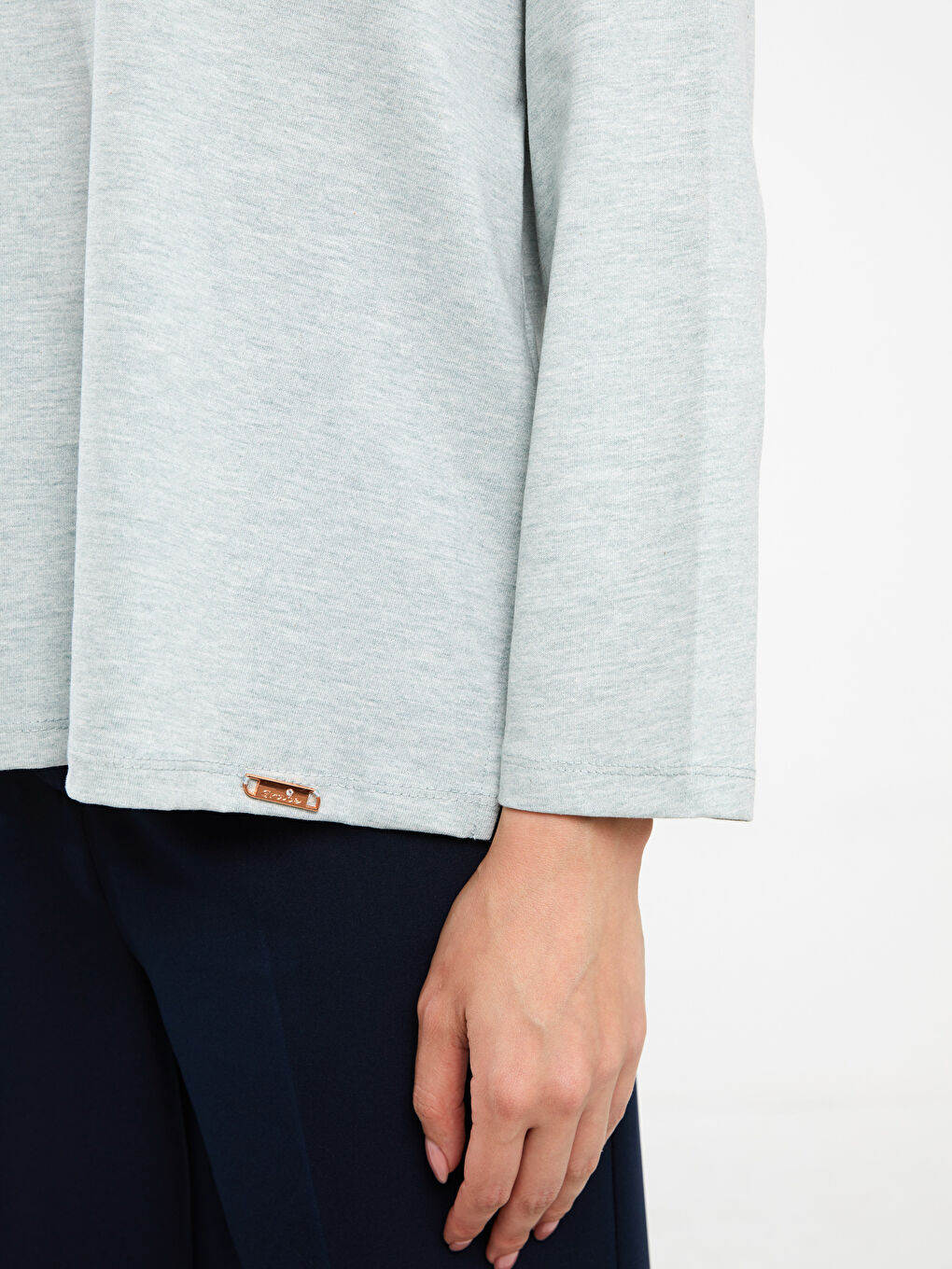 LCW Grace Crew Neck Plain Long Sleeve Women's T-Shirt -S3HG98Z8-LAA