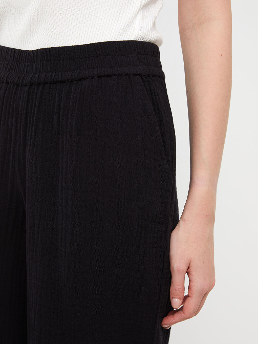 Regular Fit Wide Leg Women's Trousers -S3HH02Z8-RQL
