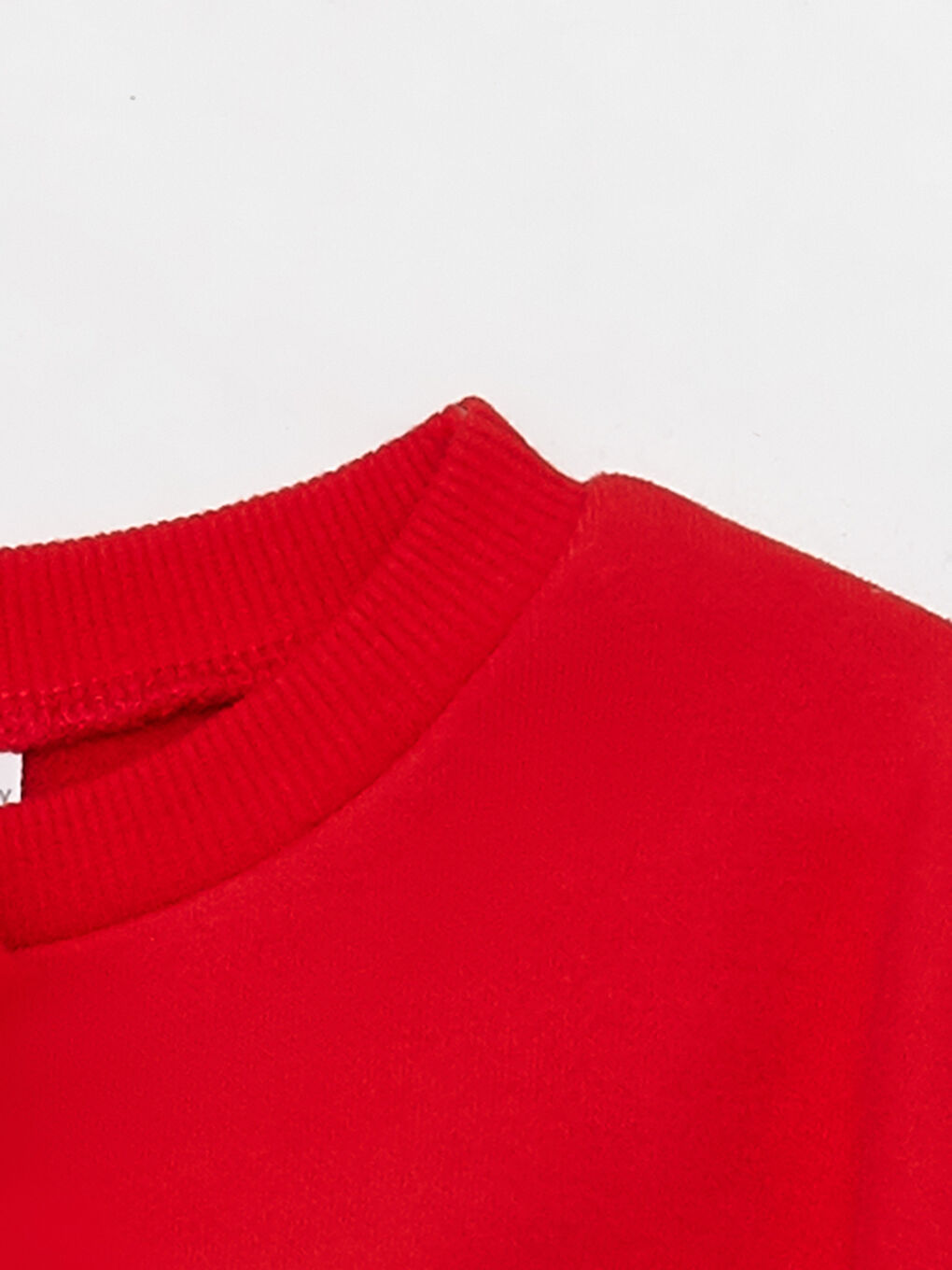 Kırmızı Bisiklet Yaka Uzun Kollu Kız Bebek Sweatshirt-2