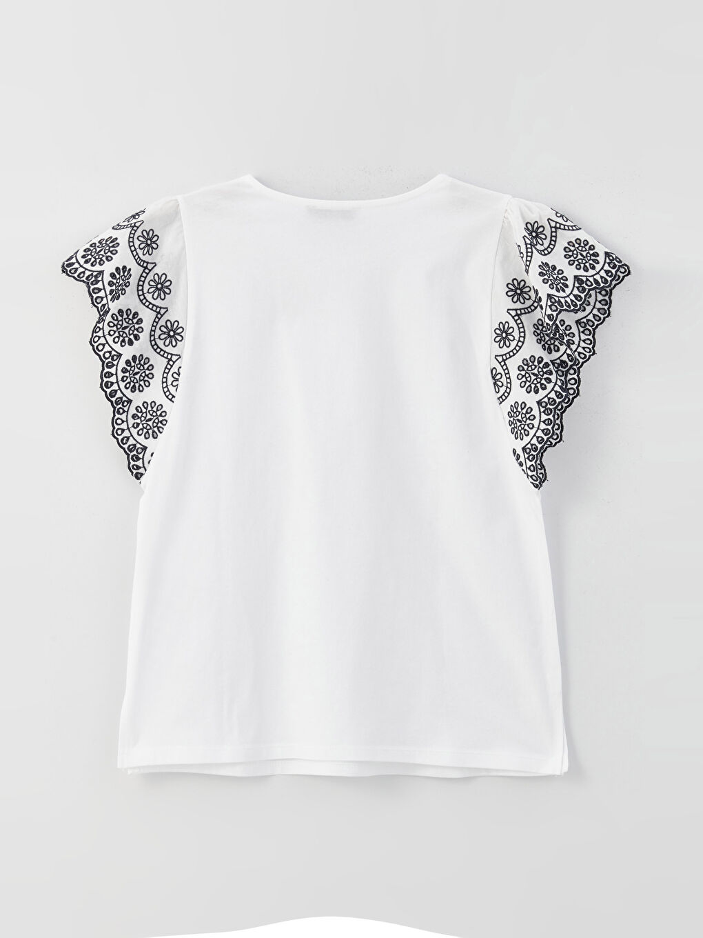 Crew Neck Embroidered Short Sleeve Women's T-Shirt-7