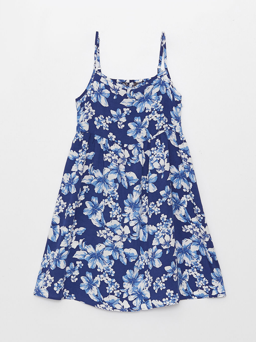 LCW Kids Square Neck Patterned Strappy Girl Dress -S3HH25Z4-LQQ