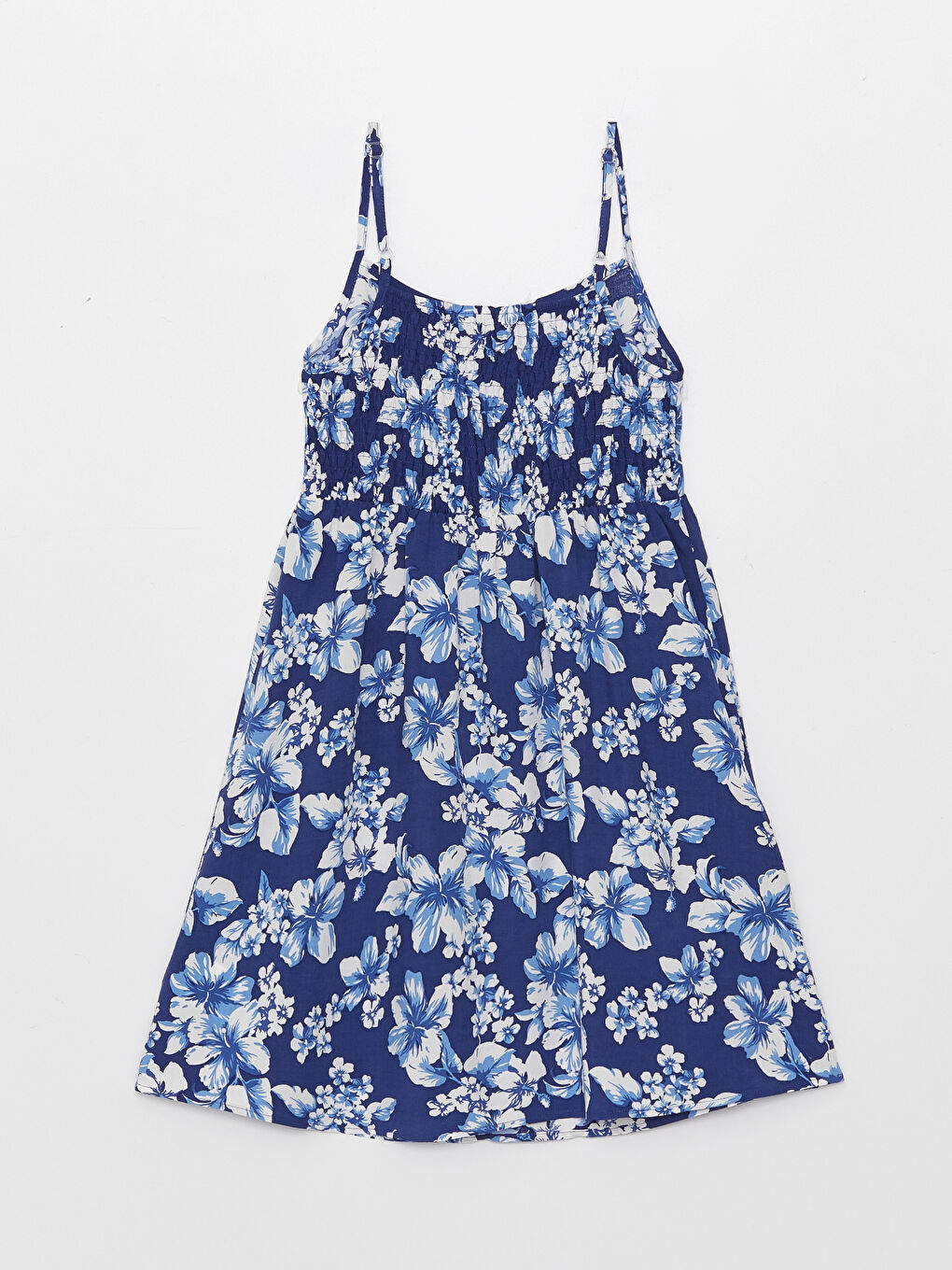 LCW Kids Square Neck Patterned Strappy Girl Dress -S3HH25Z4-LQQ