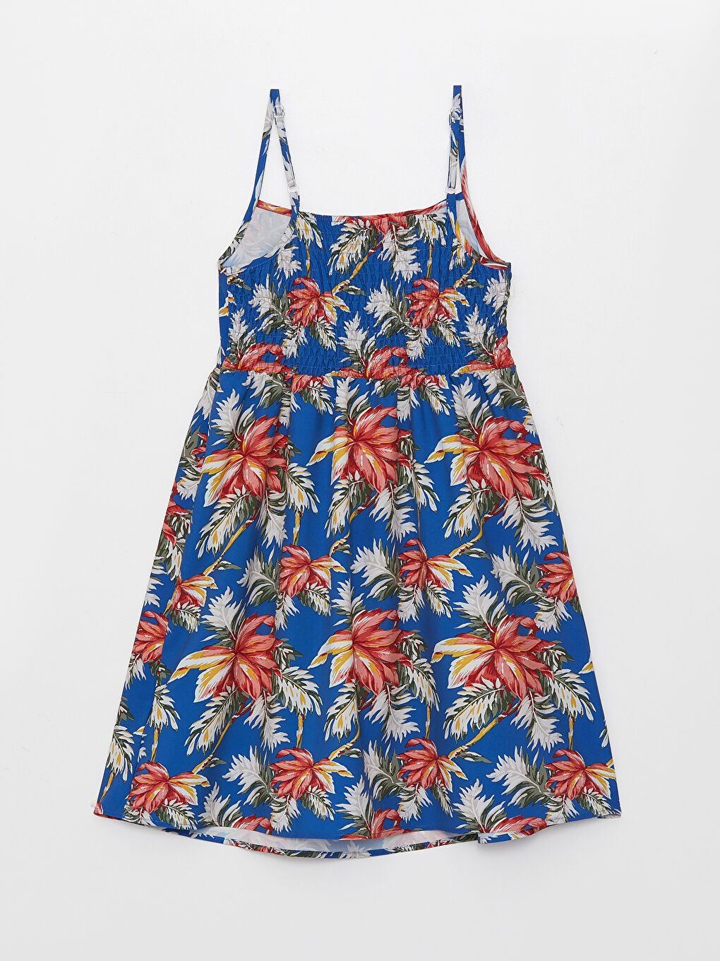 LCW Kids Square Neck Patterned Strappy Girl Dress -S3HH27Z4-F9C