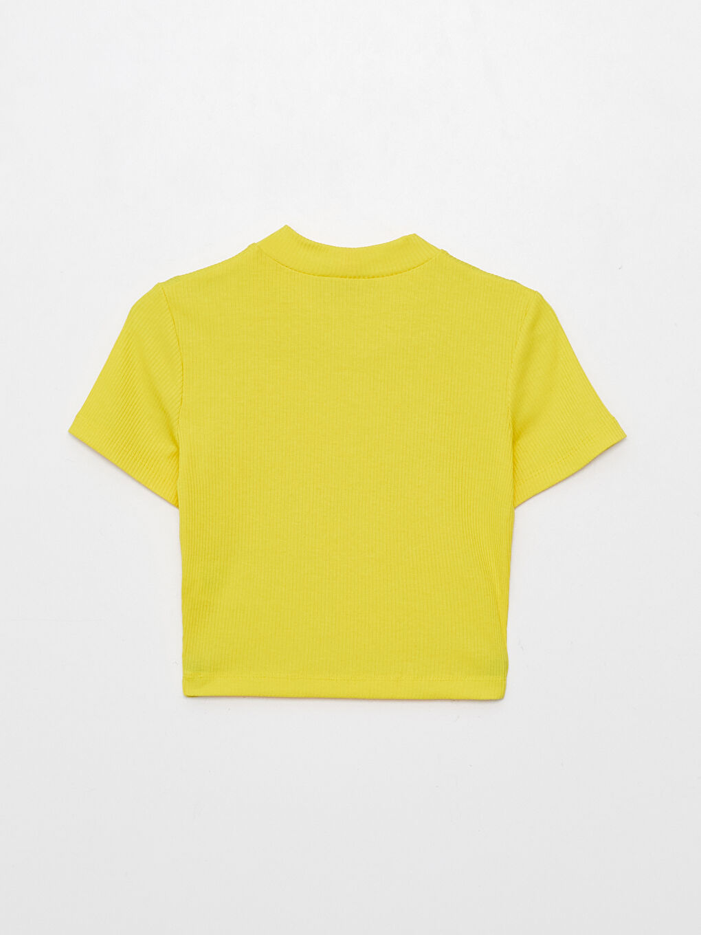 Воротник-труба Прямой Короткий Рукав Женский Кроп-6