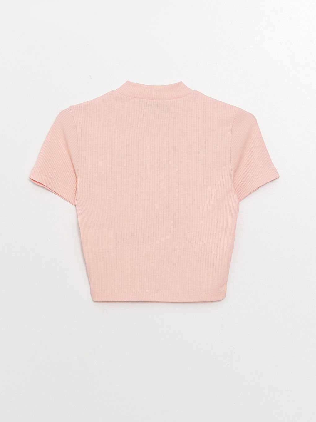Stand Up Collar Straight Short Sleeve Women's Crop-6