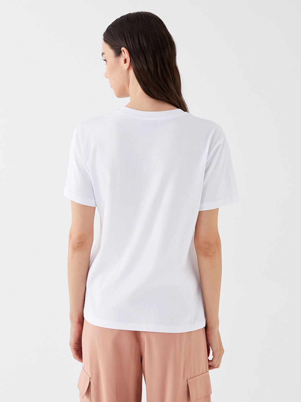 Crew Neck Printed Short Sleeve Women's T-Shirt-4