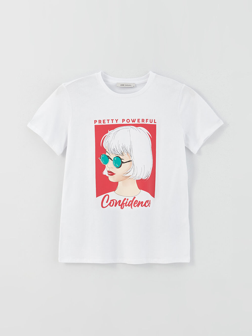 Crew Neck Printed Short Sleeve Women's T-Shirt-5