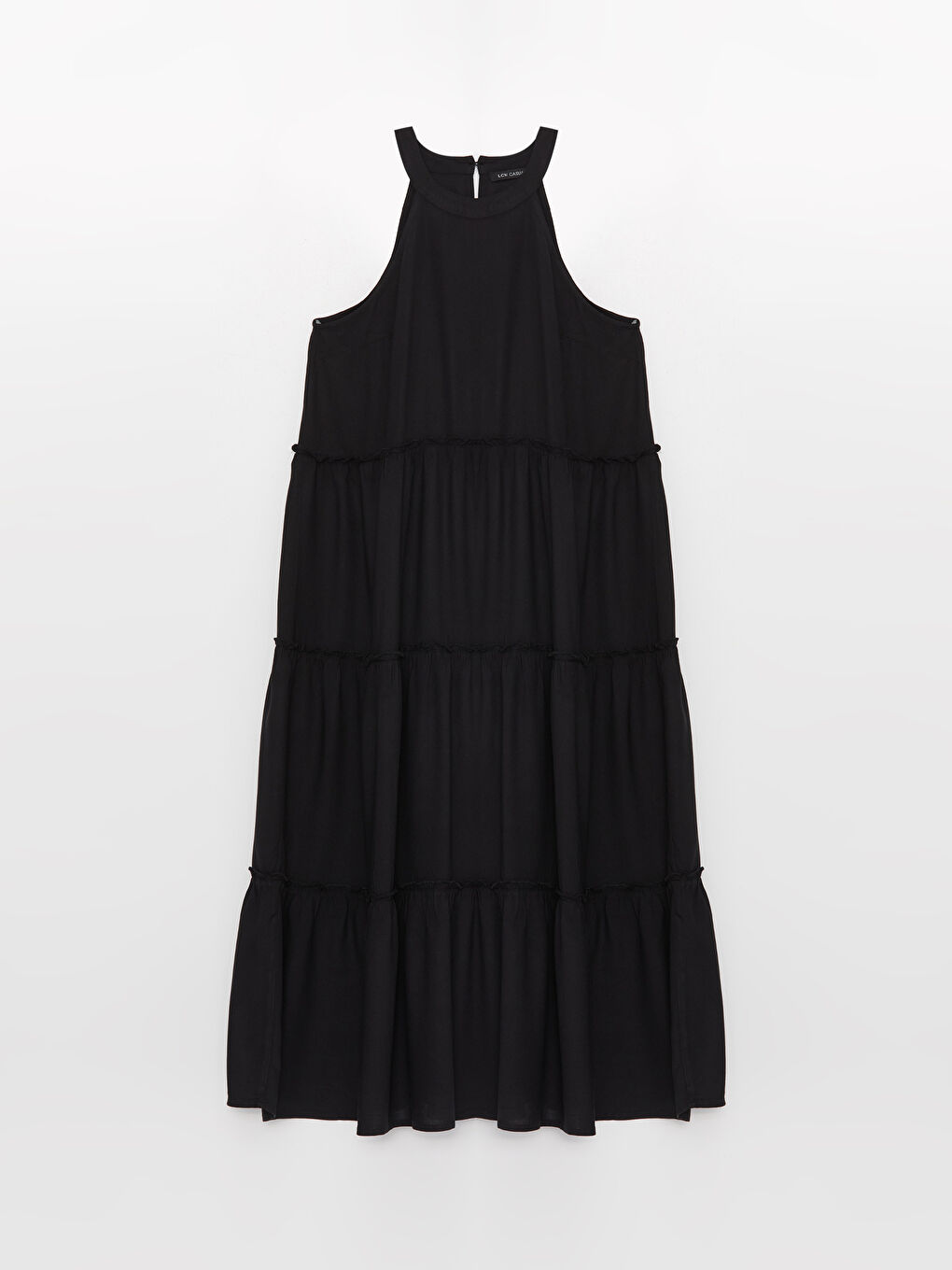 LCW Vision Halter Collar Plain Crinkle Women's Dress -S3HH39Z8-RQL