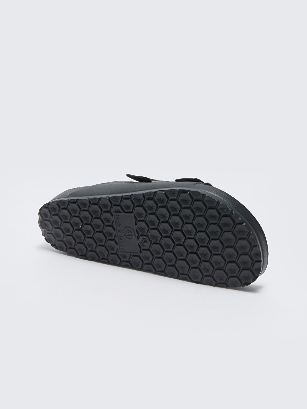 Buckle Detailed Double Strap Men's Slippers-3