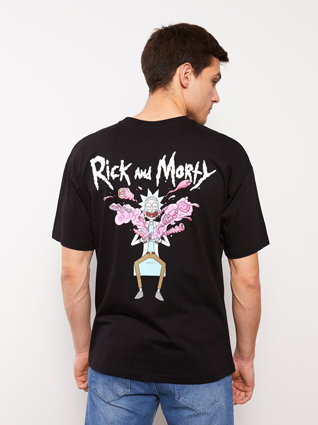 Crew Neck Short Sleeve Rick and Morty Printed Jersey Men's T-Shirt-4
