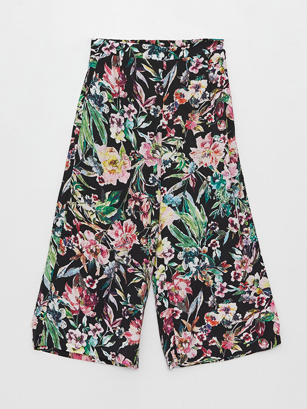 LCWAIKIKI Classic Elastic Waist Comfortable Fit Floral Women's Capri -S3HH68Z8-F9C