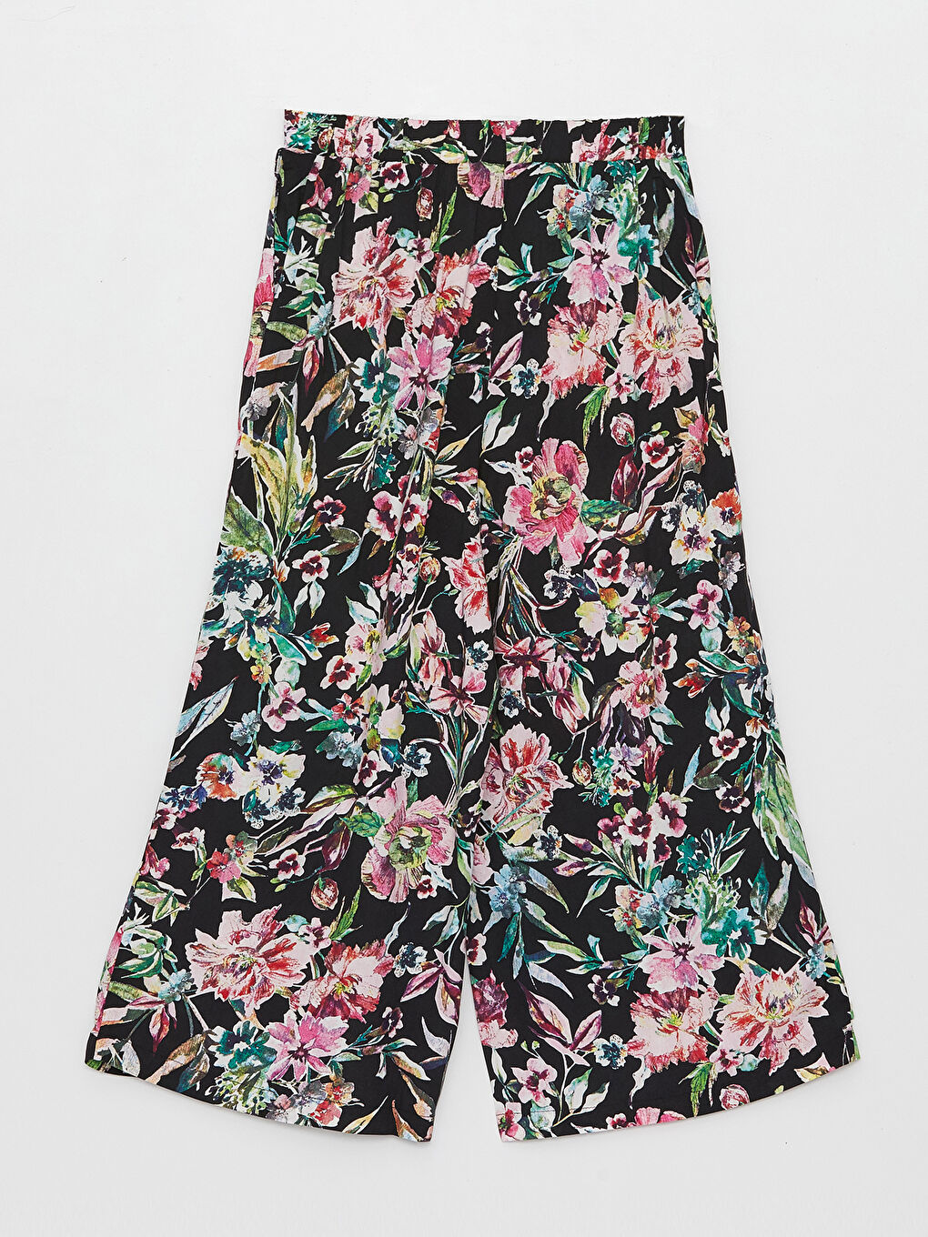 LCWAIKIKI Classic Elastic Waist Comfortable Fit Floral Women's Capri -S3HH68Z8-F9C