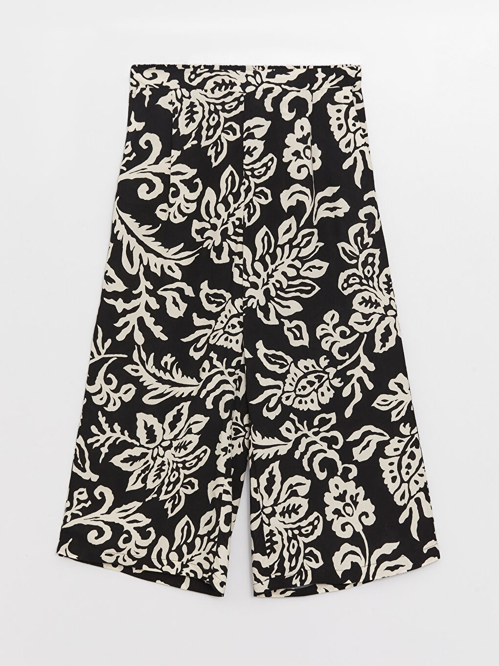 Elastic Waist Comfortable Fit Floral Women's Capri-4