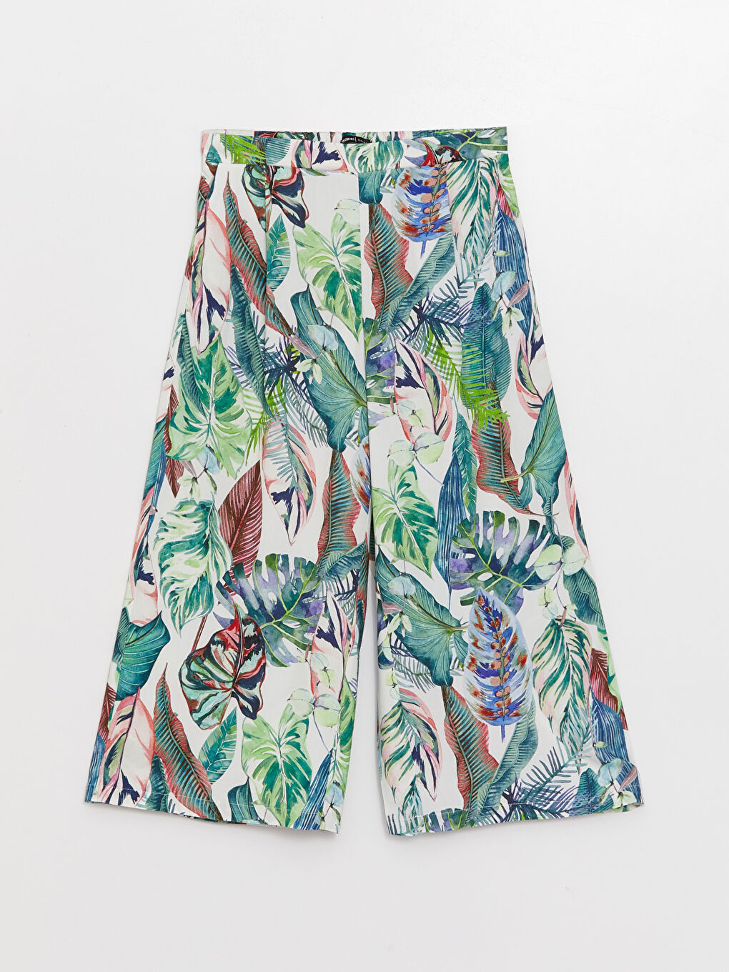 Брюки-капри Женские С Цветочным Принтом, На Эластичной Талии, Удобные-4