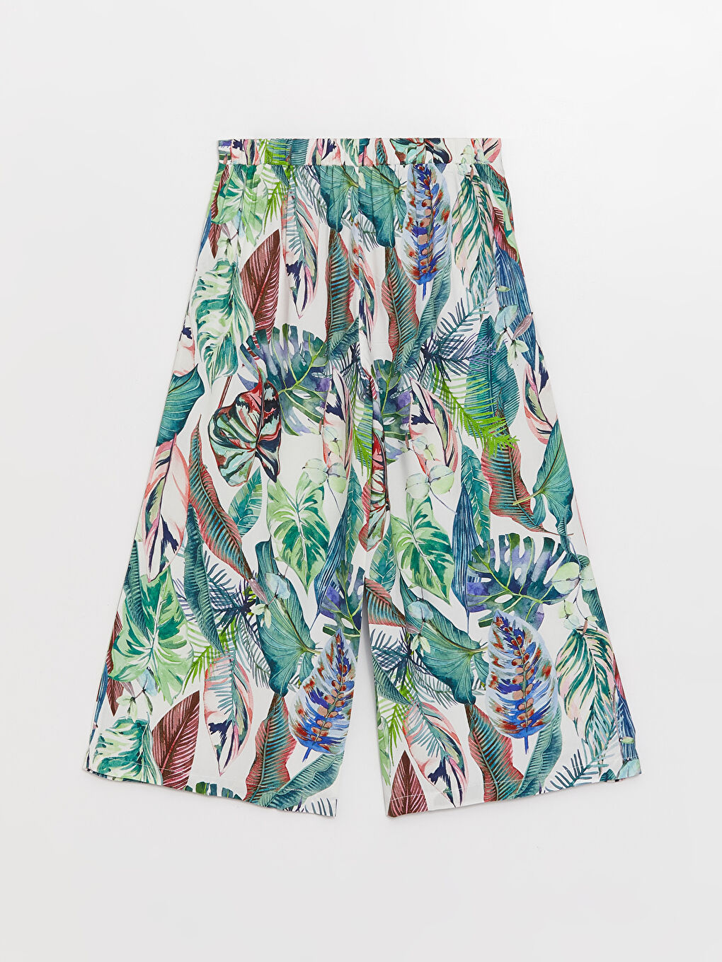 Брюки-капри Женские С Цветочным Принтом, На Эластичной Талии, Удобные-5