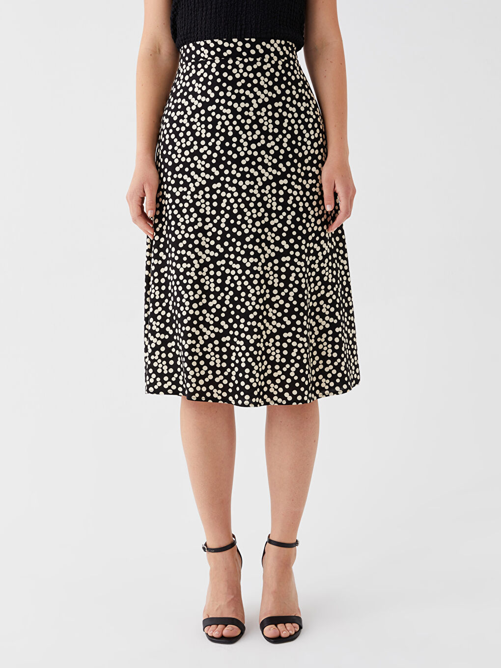 LCWAIKIKI Classic Elasticated Waist Polka Dot A-Line Women's Skirt -S3HH69Z8-LRA