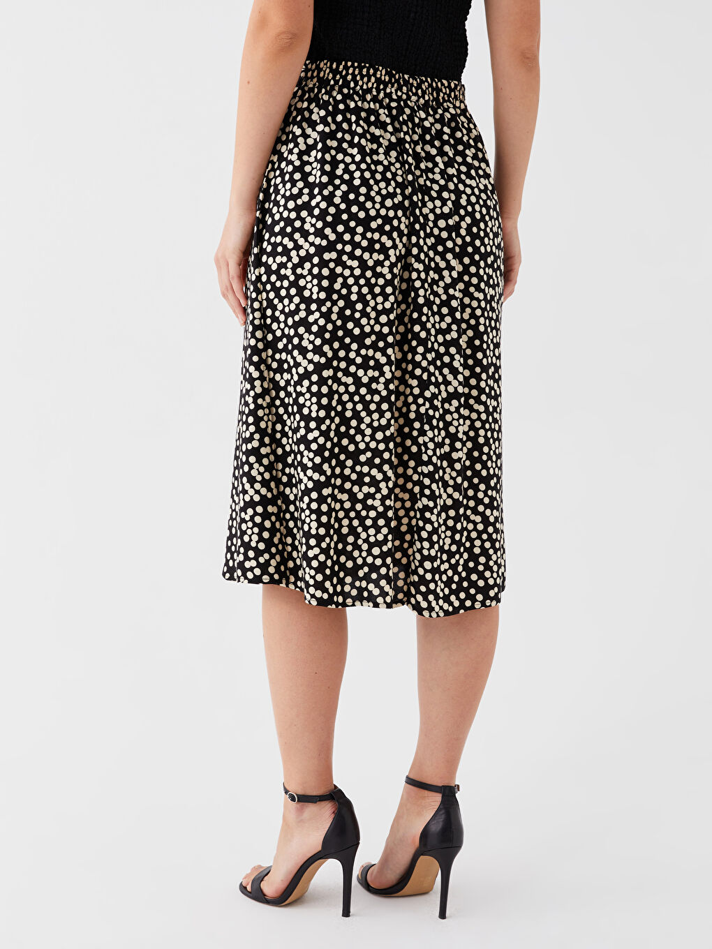 LCWAIKIKI Classic Elasticated Waist Polka Dot A-Line Women's Skirt -S3HH69Z8-LRA