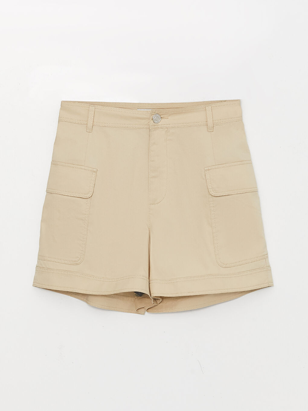 LCW Vision Standart Fit Düz Gabardin Kadın Şort -S3HH71Z8-KPL