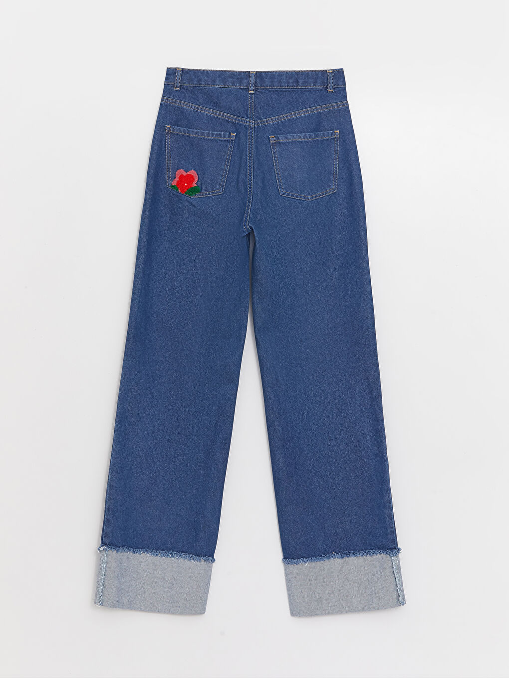 LCW baby Weit Geschnittene Bestickte Jeans Für Damen Mutter-Tochter-Kombination -S3HH74Z8-UBM